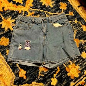 Totoro high waisted shorts